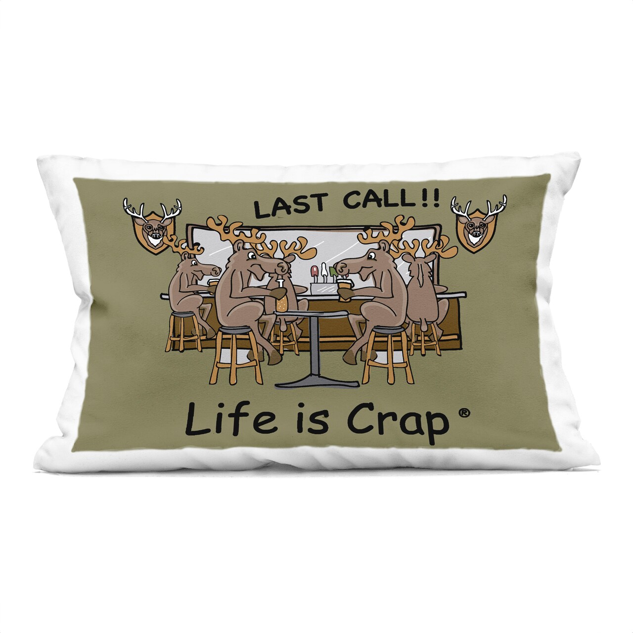 Stupell Industries Last Call at Bar Decorative Printed Throw Pillow Design by LIC, 14 x 7 x 20